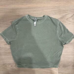 Skims Cotton Jersey Super Cropped T-Shirt Crewneck